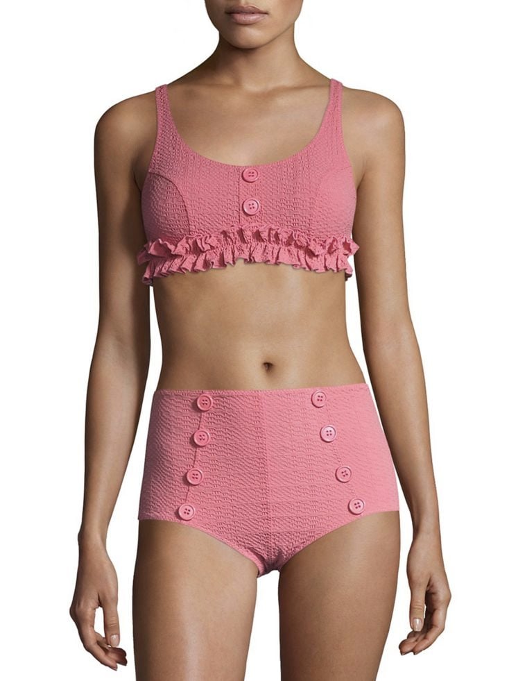 Lisa Marie Fernandez Two-PIece Colby Ruffle Button Bikini