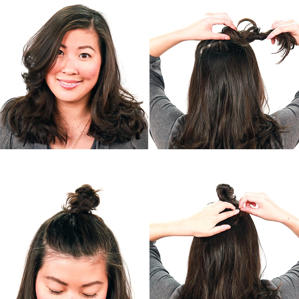 Tight Knot Method HalfUp Bun DIY POPSUGAR Beauty Photo 5