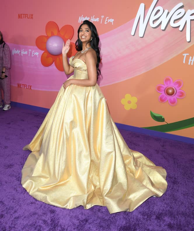 Maitreyi Ramakrishnan s Gown at Never Have I Ever Premiere