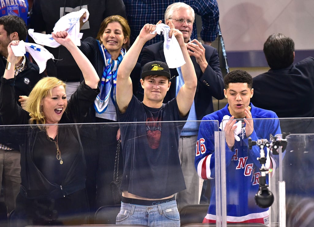Ansel Elgort at Capitals vs. Rangers Hockey Game | Pictures