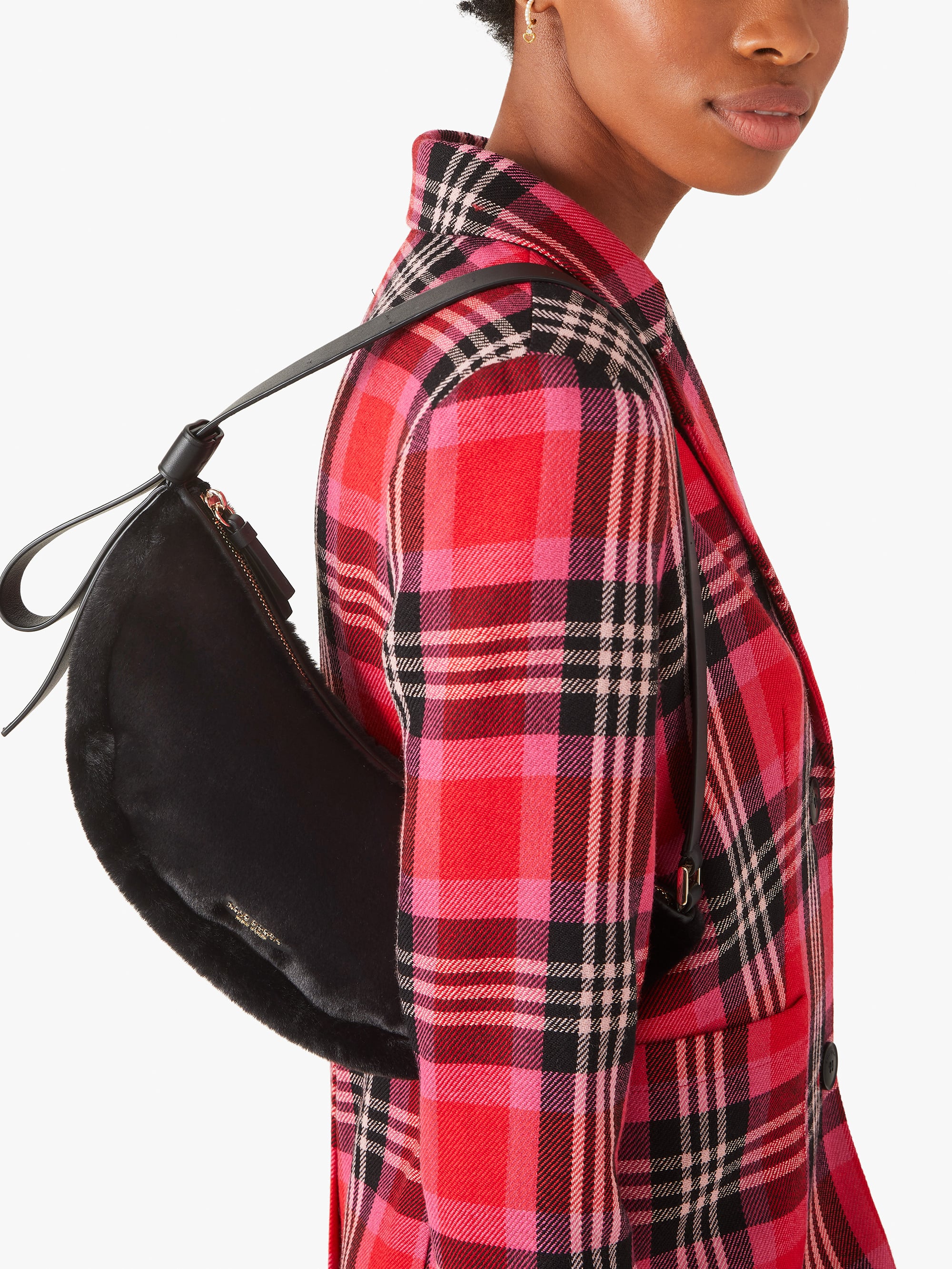 So Soft: Smile Faux-Fur Small Shoulder Bag | Plaid and Leopard Print  Galore! Kate Spade NY Just Released a Gorgeous New Fall Collection |  POPSUGAR Fashion Photo 17