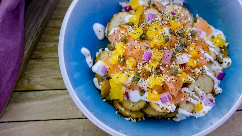 Lox and Everything Bagel Nachos