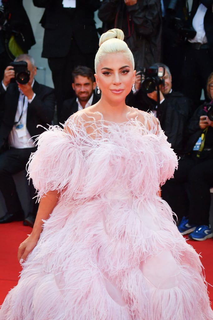 Lady Gaga Pink Valentino Dress at Venice Film Festival