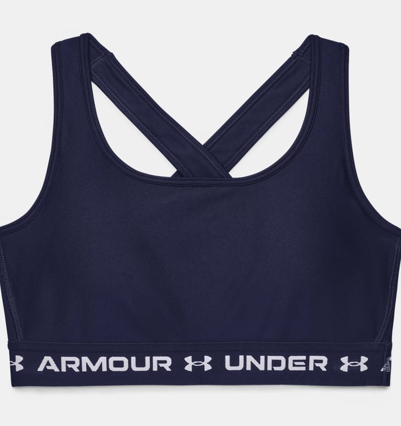 Under Armour Mid Crossback Sports Bra in Midnight Navy