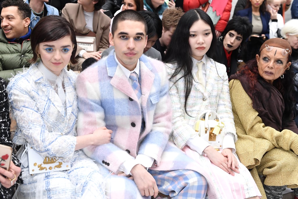 Maisie Williams and Reuben Selby Matching Thom Browne Suits