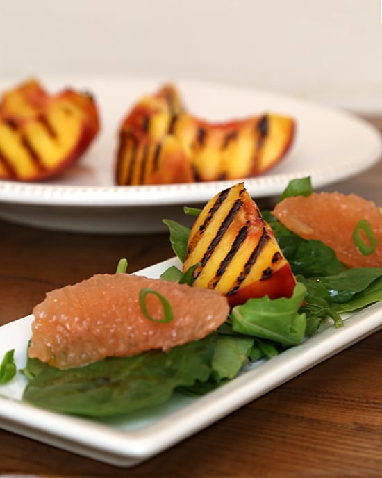 Grilled Peach Salad With Grapefruit Vinaigrette