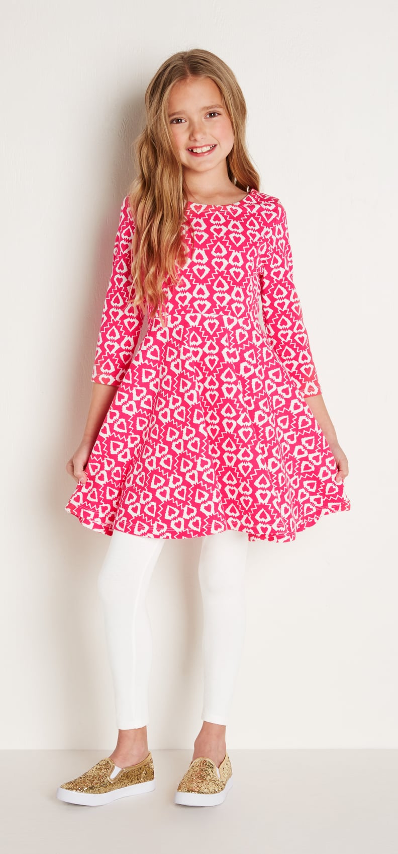 Pink Ikat Heart Dress