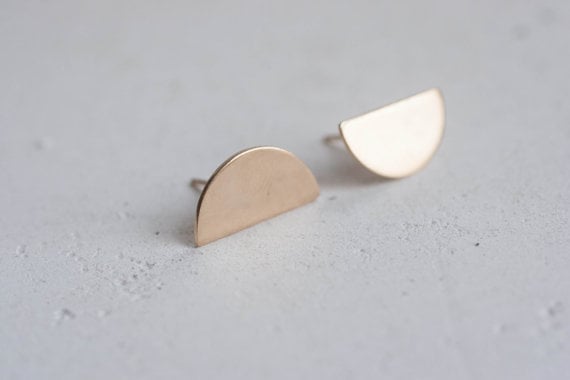 recycled 14K gold earrings