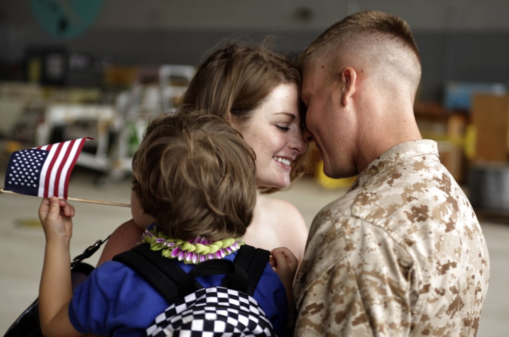 Savannah Dejong greeted her husband, Daniel, with 1/3 Marines Bravo Company upon his arrival home to Hawaii on June 13, 2010, following a seven-month deployment in southern Afghanistan.