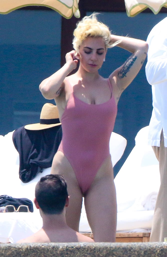 Lady Gaga Wearing Swimsuit in Mexico After Breakup July 2016