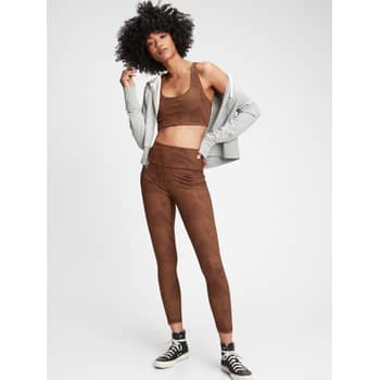 GapFit High Rise Linear Jacquard 7/8 Leggings