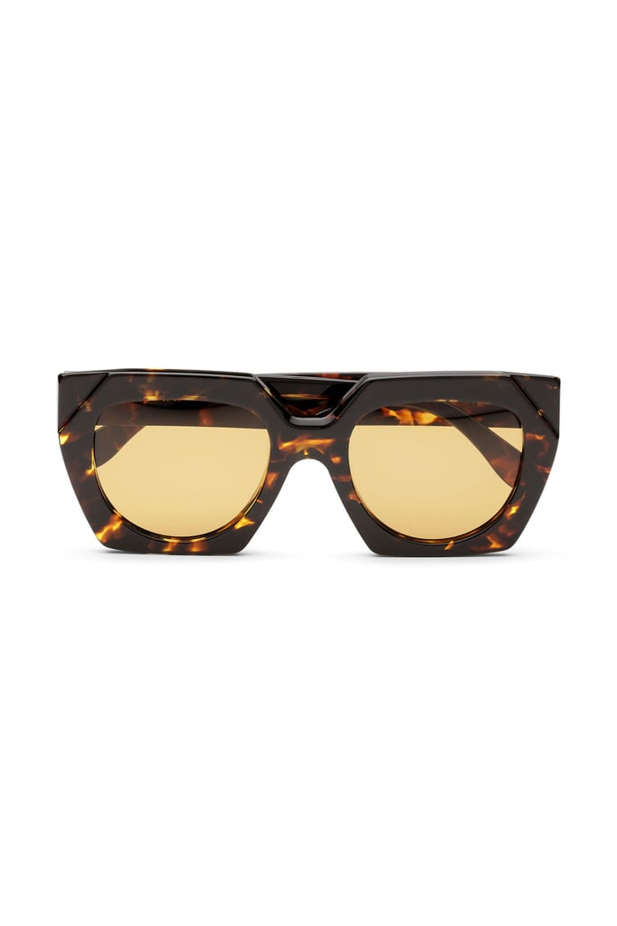 Ganni Brown Oversized Sunglasses