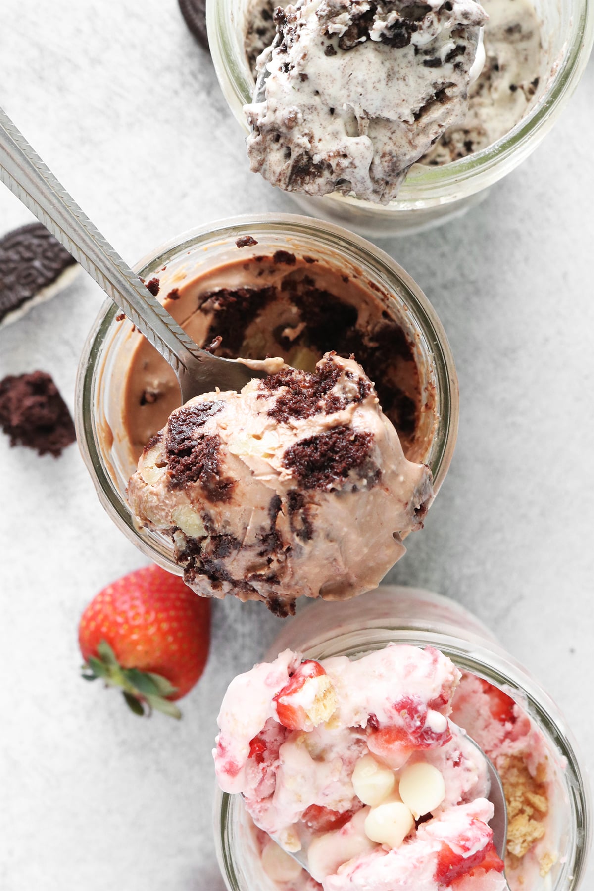 Mason jar ice cream