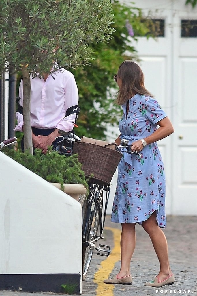 Pippa Middleton's Blue Floral Shirtdress 2018