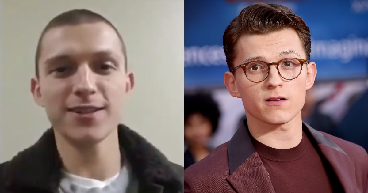Tom Holland Shaved Off All of His Hair Photos | POPSUGAR Beauty