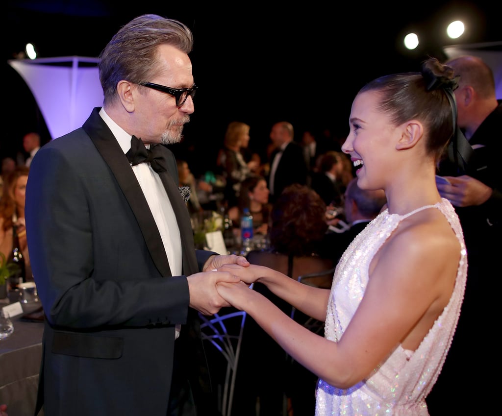 Pictured: Gary Oldman and Millie Bobby Brown