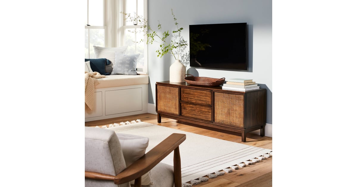 For Your TV Hearth & Hand With Magnolia Wood & Cane Transitional Media