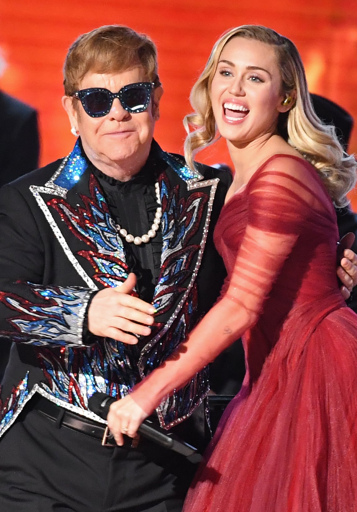 Elton John and Miley Cyrus performed "Tiny Dancer" at the show in 2018.