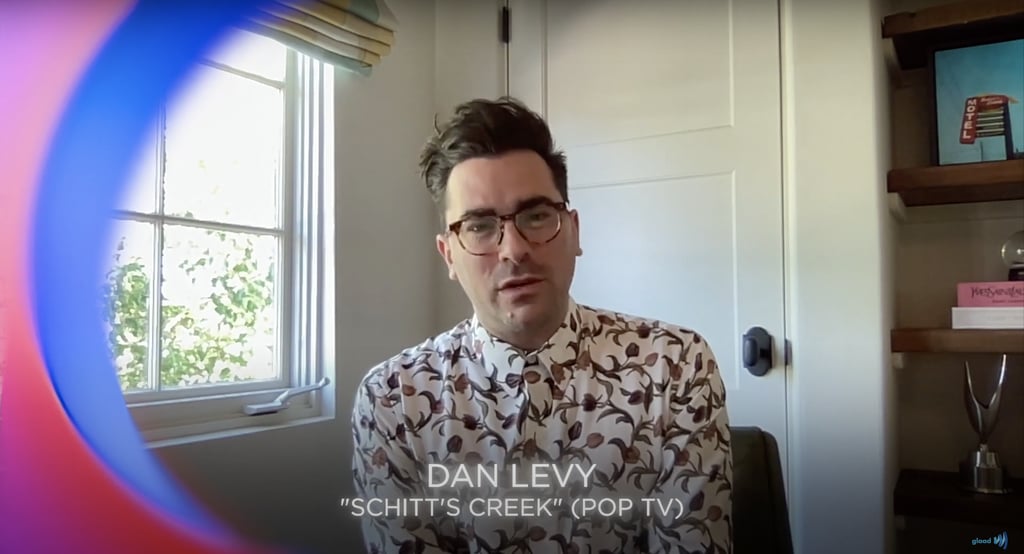 Dan Levy Wore a Rose Shirt to the 2021 GLAAD Media Awards