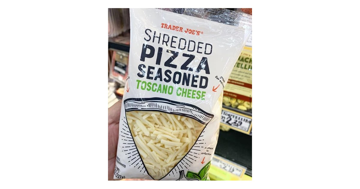 Trader Joe's Shredded Pizza Seasoned Toscano Cheese Best New Trader Joe's Products 2020
