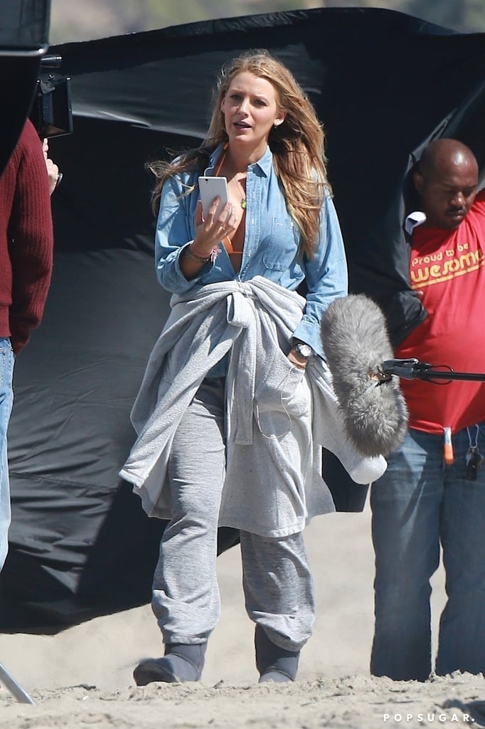 Blake Lively Pregnant on Set April 2016