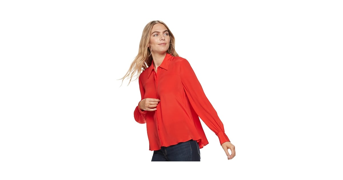 nine west silk blouse