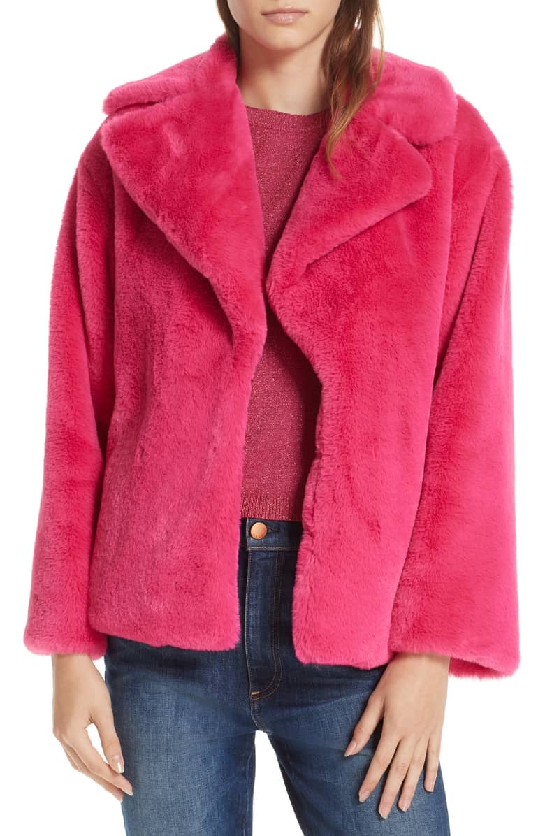 Alice + Olivia Thora Faux Fur Coat