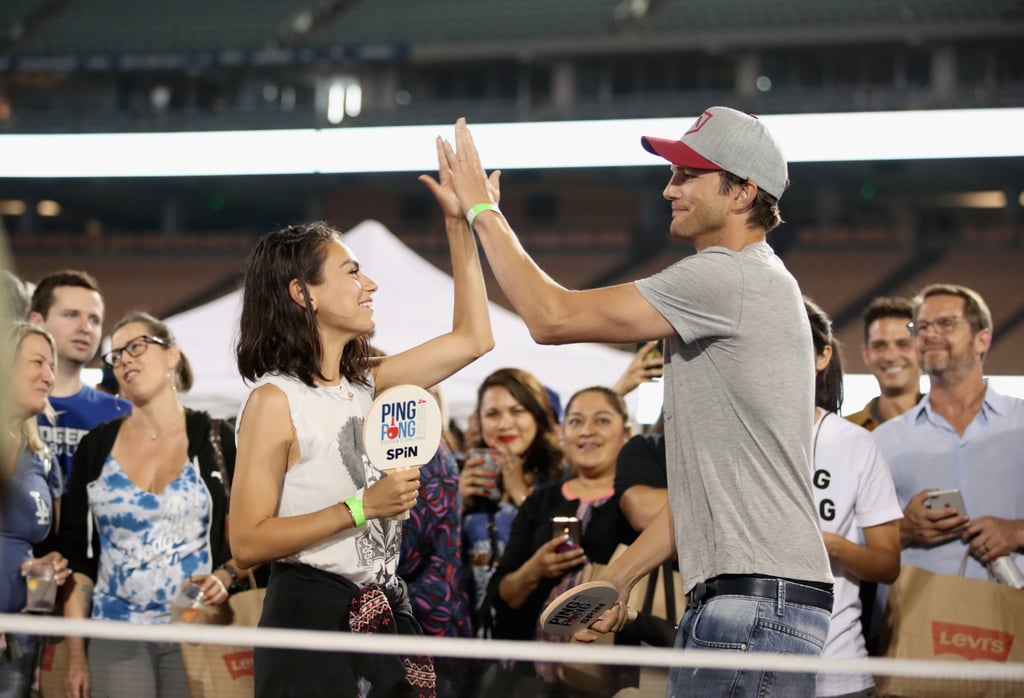 Ashton Kutcher and Mila Kunis at Ping Pong 4 Purpose 2018