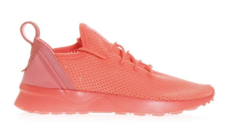 coral colored tennis shoes