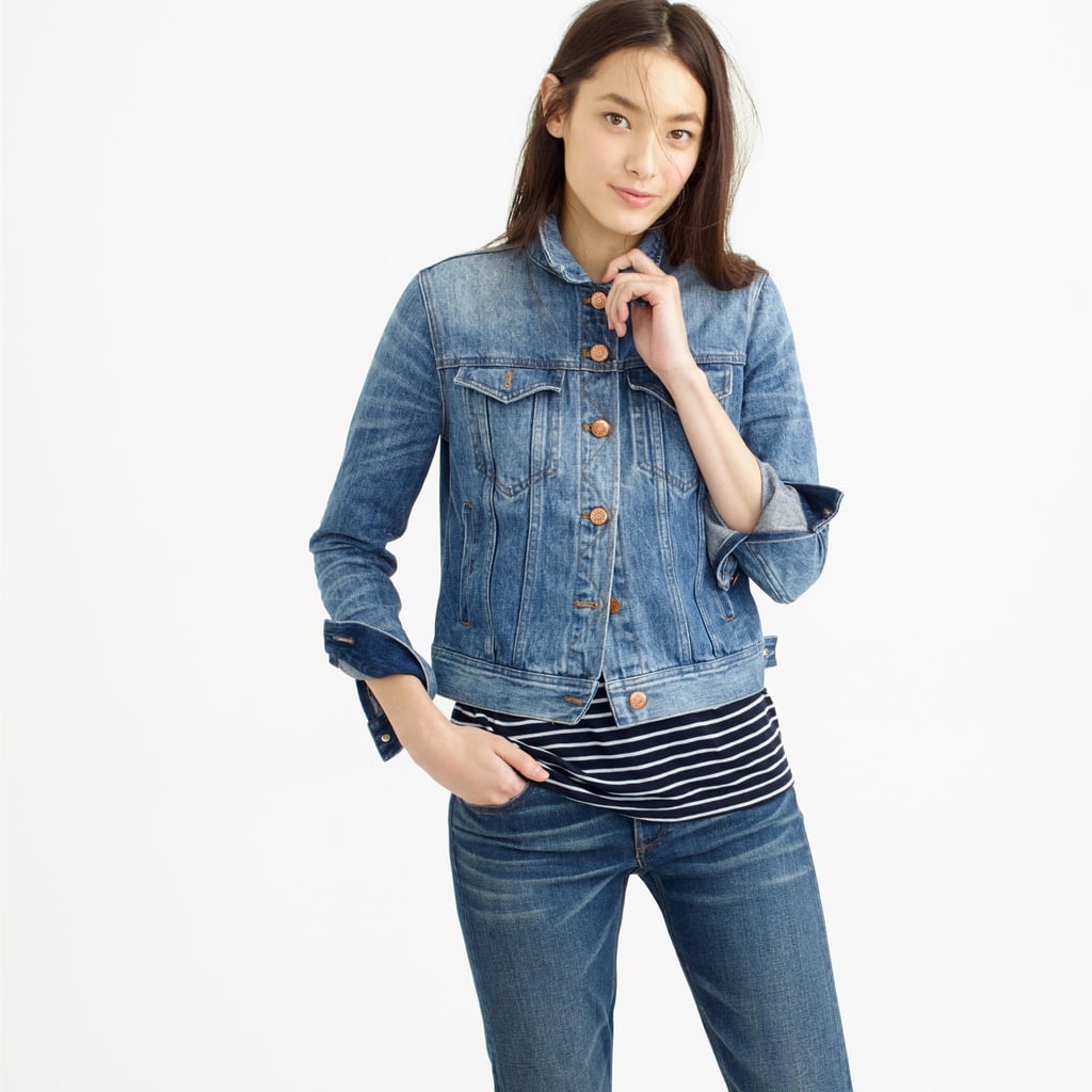 J.Crew Denim Jacket (128) Lupita Nyong'o Wearing J.Crew at The
