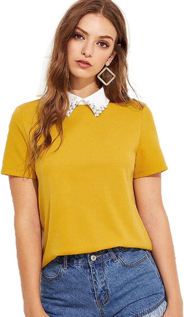 Best Collared Blouse: Romwe Collared Work Blouse