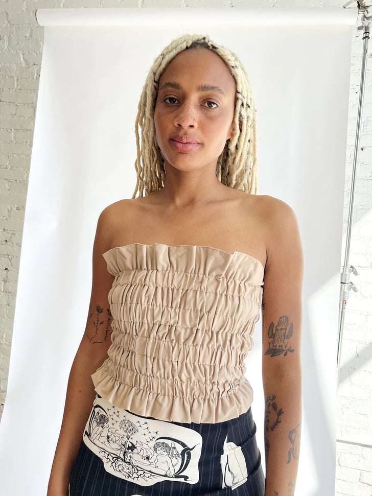 Mundaka Studios Ruffle Strapless Top What to Wear If You Have Small