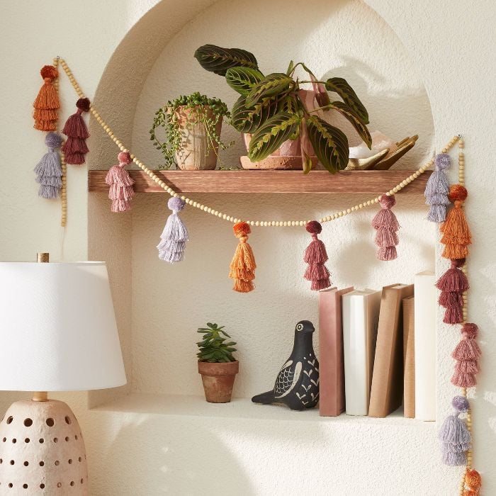 Groovy Garland Warm Tassel Pom Beaded Garland Jungalow Opalhouse