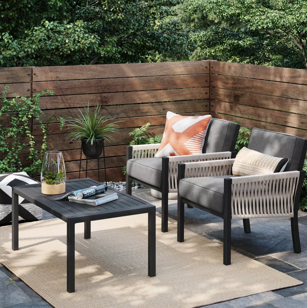 Lunding 2-Pack Patio Chair Charcoal Set