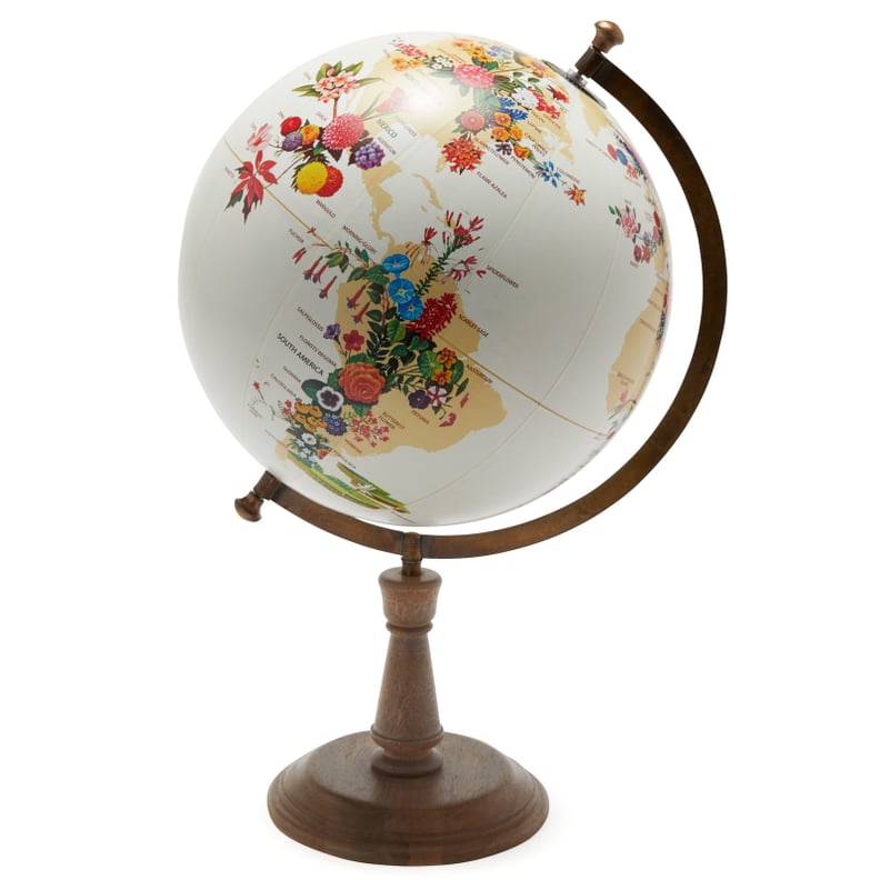 World Map of Flowers Globe
