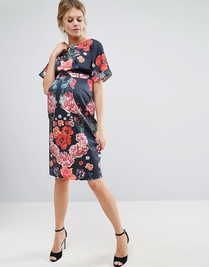 ASOS Smart Pencil Dress With Placement Print