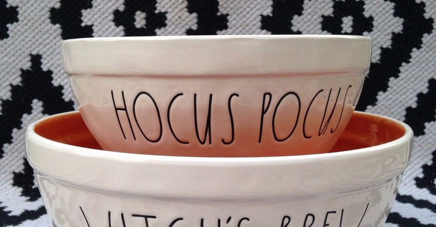 Lot De 4 Décalcomanies Artisanales Hocus Pocus - Style Rae Dunn - Thème Noël Et Croyance - Décoration