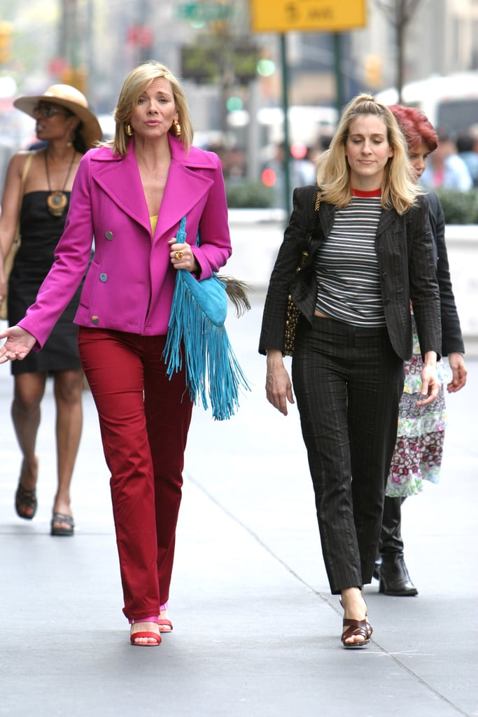 Stuffy Suits Instantly Become After Hours Appropriate When Paired With A Tee Carrie Bradshaw