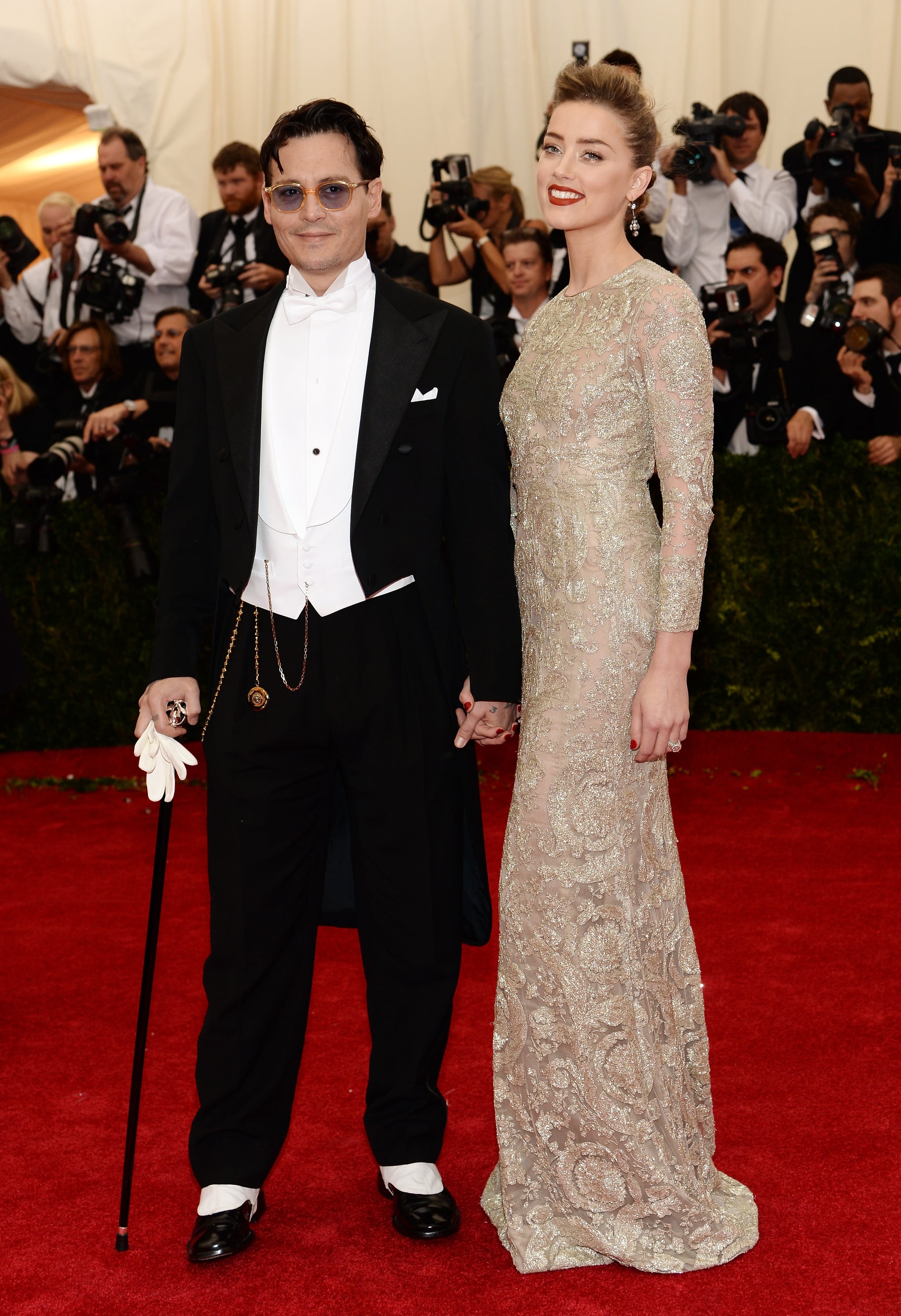 Johnny Depp And Amber Heard At The Met Gala 2014 Popsugar Celebrity