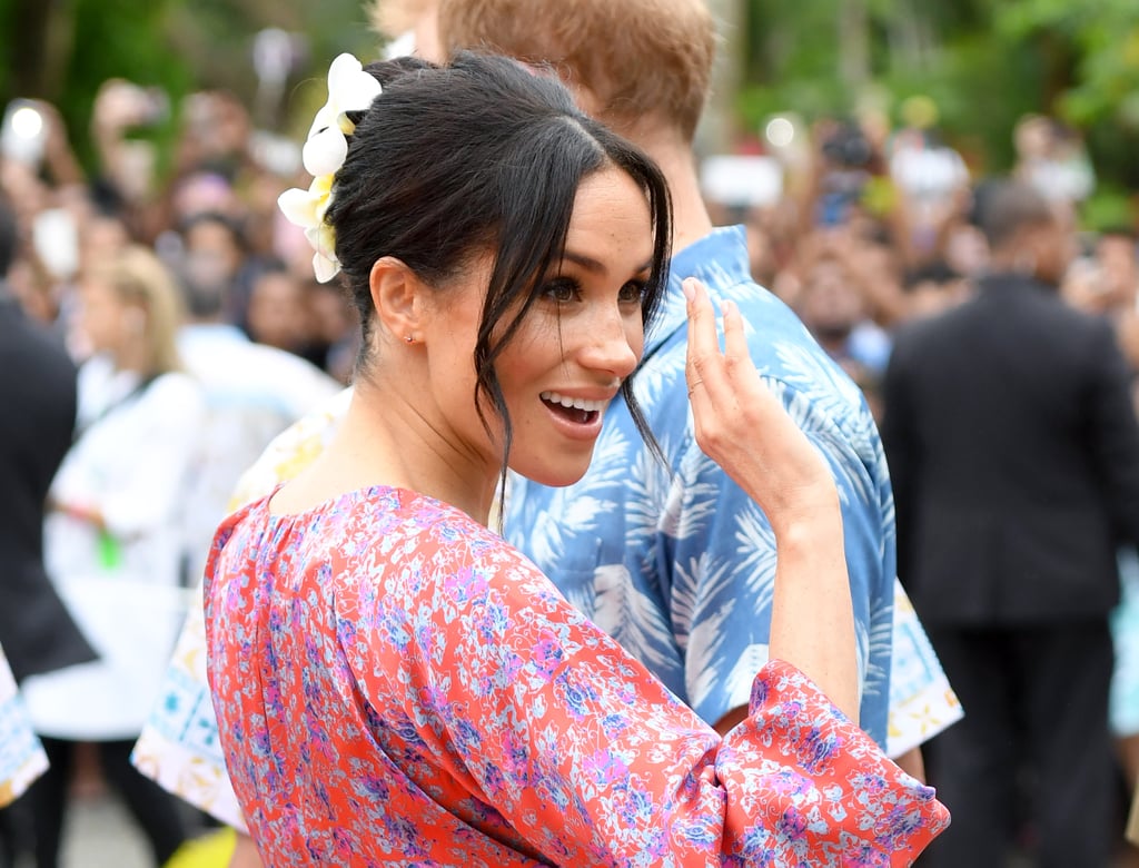 Meghan Markle With Flowers in Her Hair October 2018