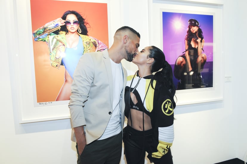 LOS ANGELES, CA - JUNE 14:  Sebastian Lletget and Becky G attend the 2000s Exhibition Opening at Mouche Gallery, Sponsored by Fujifilm on June 14, 2018 in Los Angeles, California. (Photo by Amy Graves/Getty Images for CPM)