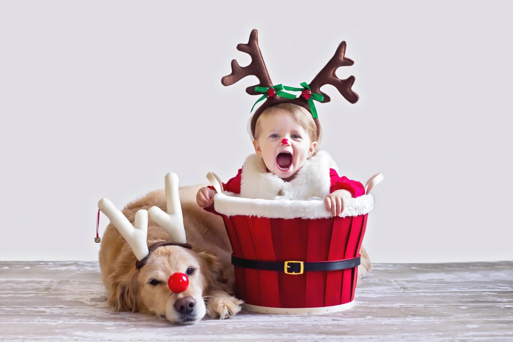 Adorable Baby and Puppy Christmas Picture Ideas