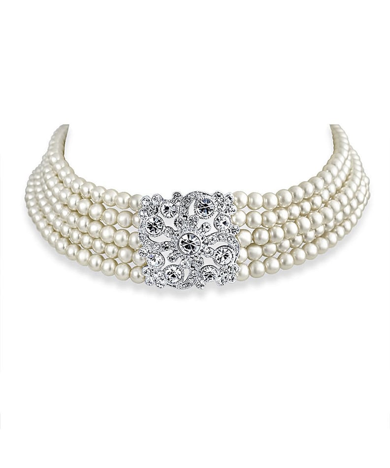 Bling Jewelry Pearl Choker Necklace