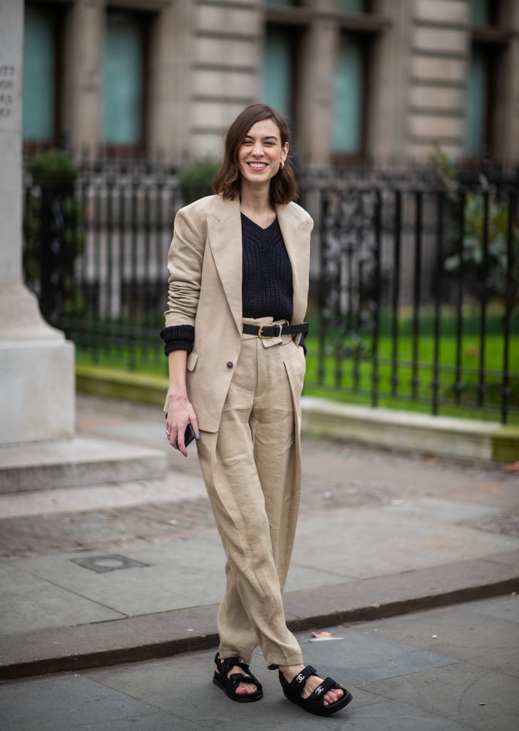 That Suit! Those Chanel Sandals! Alexa Chung Is on to Something Here . . .