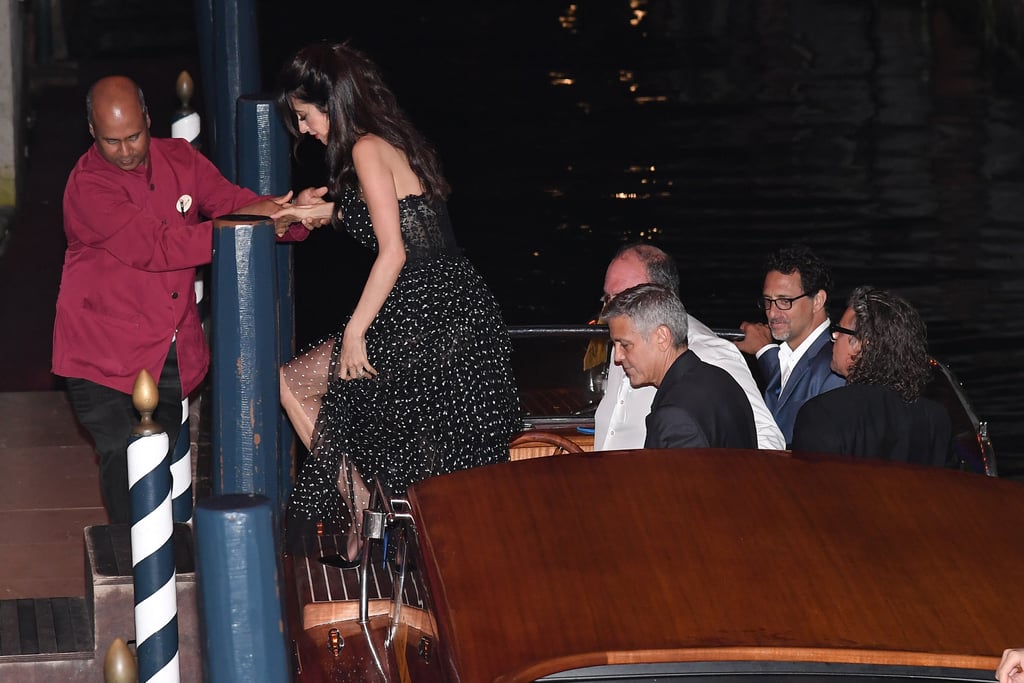 Amal Clooney in Polka-Dot Dress at Venice Film Festival 2017