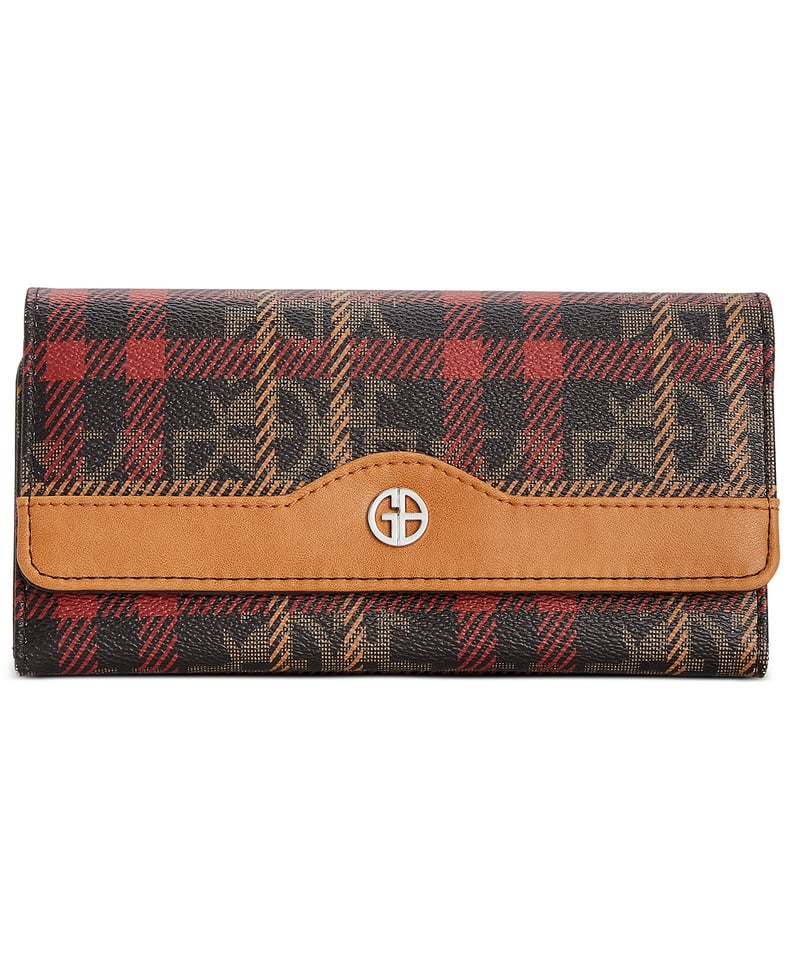 Giani Bernini Plaid Block Signature Receipt Wallet