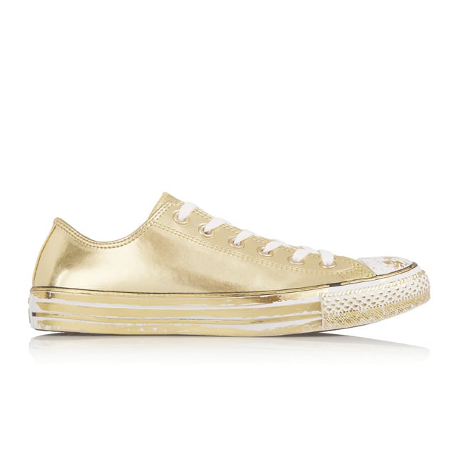 Converse Chuck Taylor 'All Star' Chrome Metallic Leather Sneakers ($95)