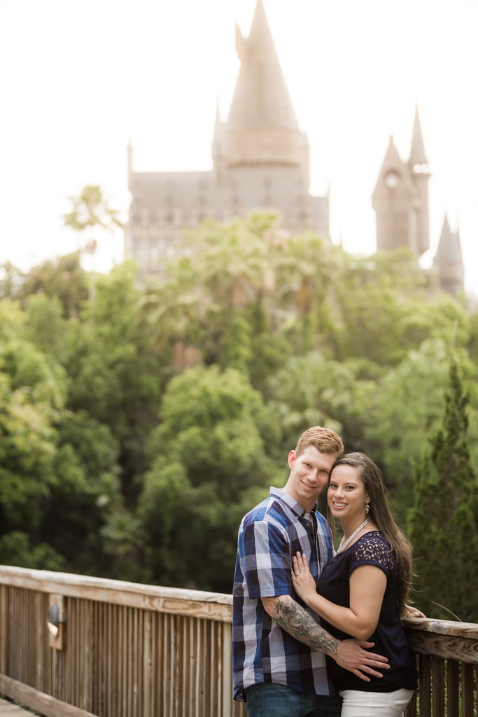 Engagement Photos at the Wizarding World of Harry Potter