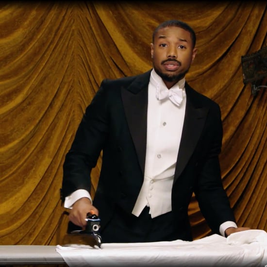 Michael B. Jordan Ironing a Shirt