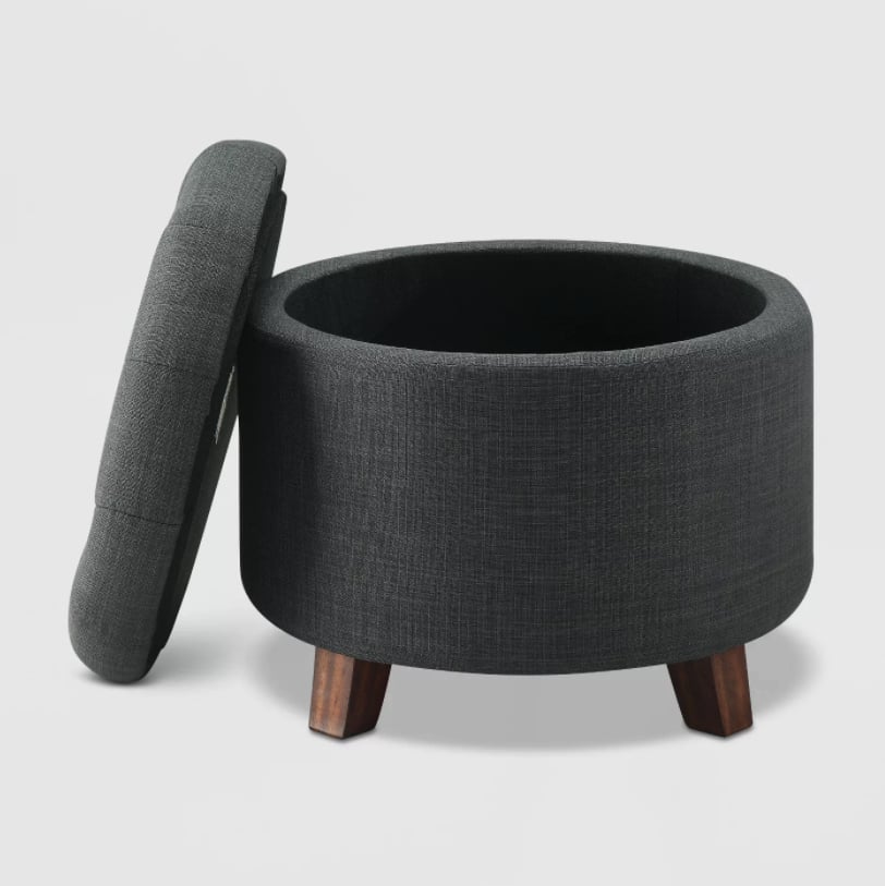 Stealth Storage: Threshold Tufted Round Storage Ottoman